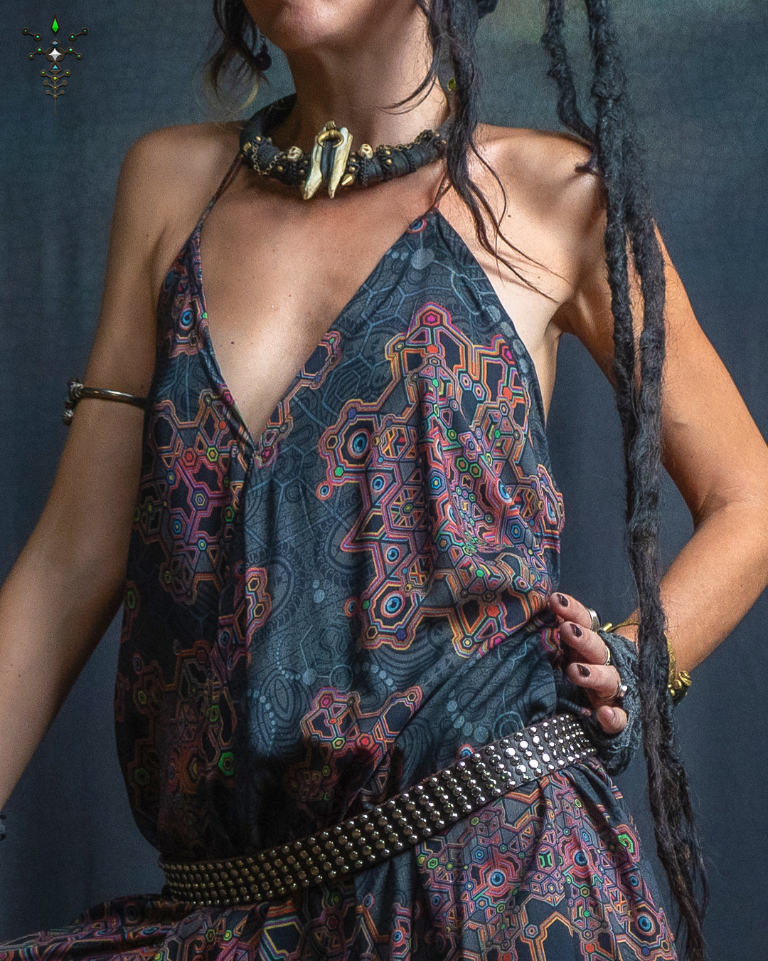 Midi Dress Triangle / Bamboo - AFRODISIAKO
